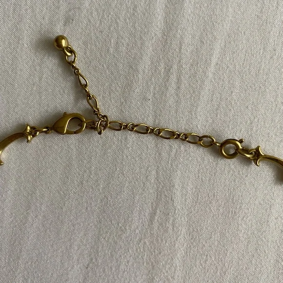 VINTAGE amber and gold and diamond necklace - Picture 4 of 5